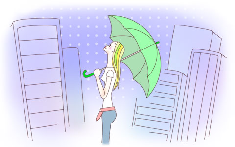 街に降る大雨