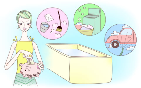 残り湯を上手に使って倹約を