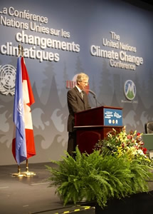 COP11・COP/MOP1開幕　議長国カナダ　ディオン環境大臣の開会挨拶
