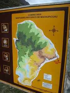 マチュピチュ歴史保護区の地図