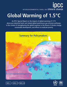 IPCC「1.5℃特別報告書」の表紙