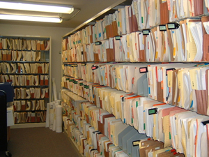 様々な書類が整然と並んでいる